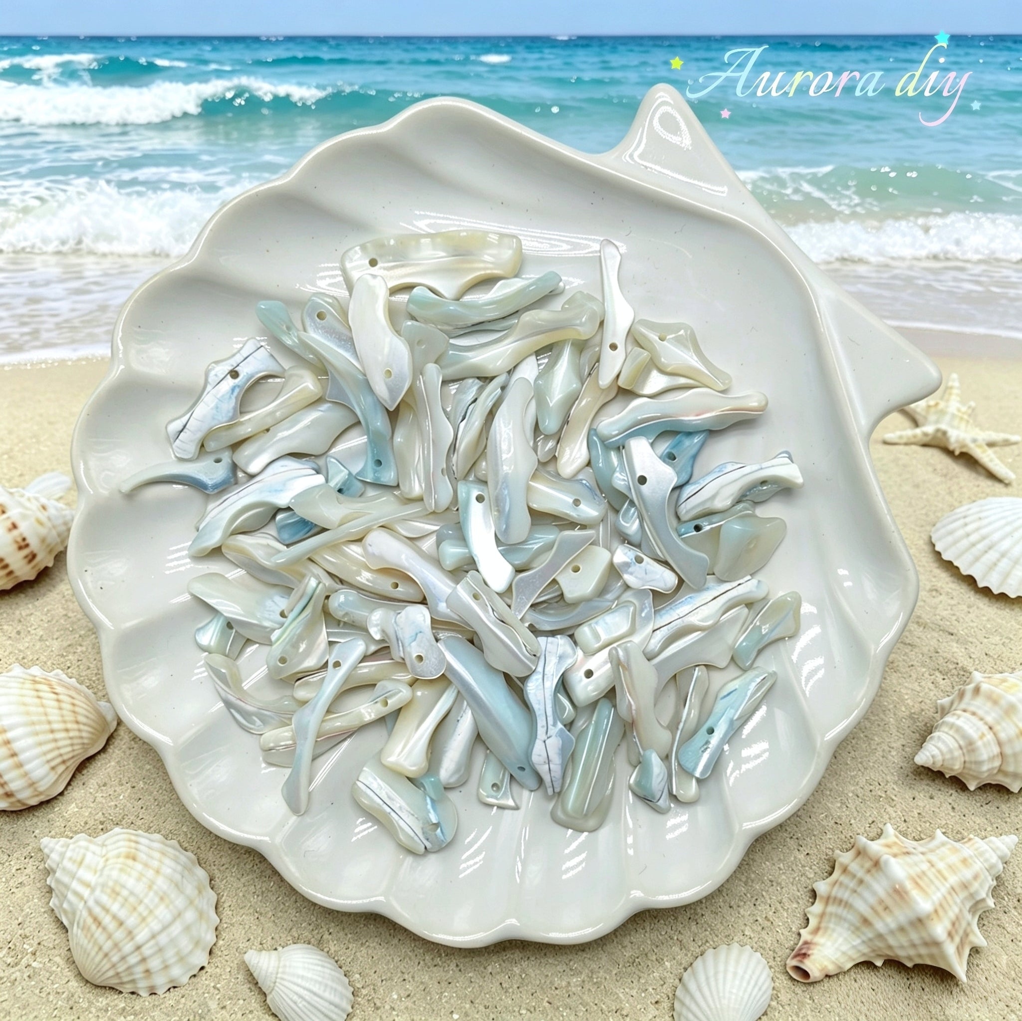 ✨【NEW】Iris Iridescent Mixed-Shape Mother-of-Pearl Shell Bulk DIY Craft Beads