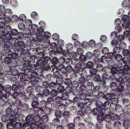 ✨【NEW】8mm Multicolor Wave‑Pattern Glass Round Beads For DIY Jewelry Making