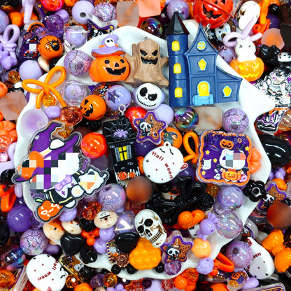 ✨【NEW】Halloween Fiesta | Mixed Halloween Acrylic Bead Charm Set For DIY Jewelry Making