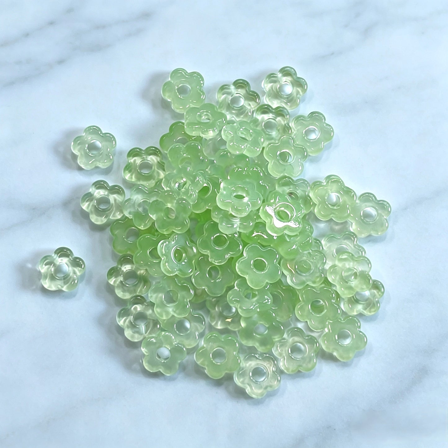 ✨【NEW】Hollow Flower | Large Hole Glass Flower Beads For DIY Handmade Jewelry Craft Supplies