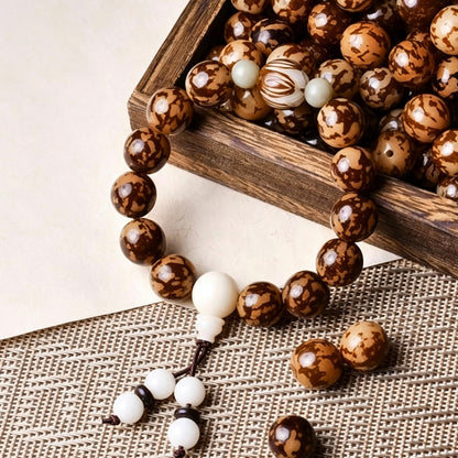[NEW] H65-11.5mm Tiger Pattern Round Bodhi|for Bracelet & Jewelry DIY making