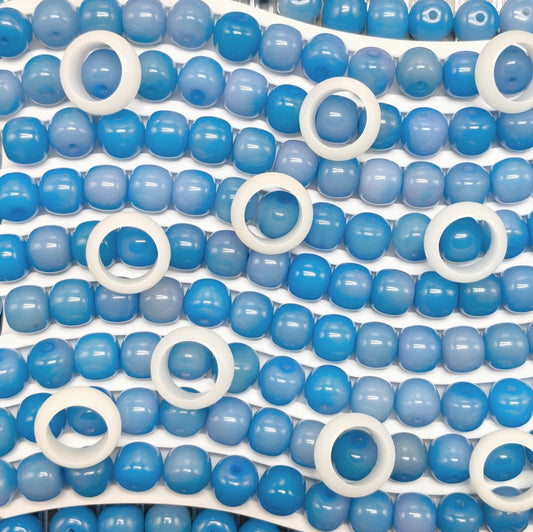 [NEW] Ocean Ombre Barrel Bodhi & White Bodhi Ring Mix|Natural DIY Bracelet Craft Supplies