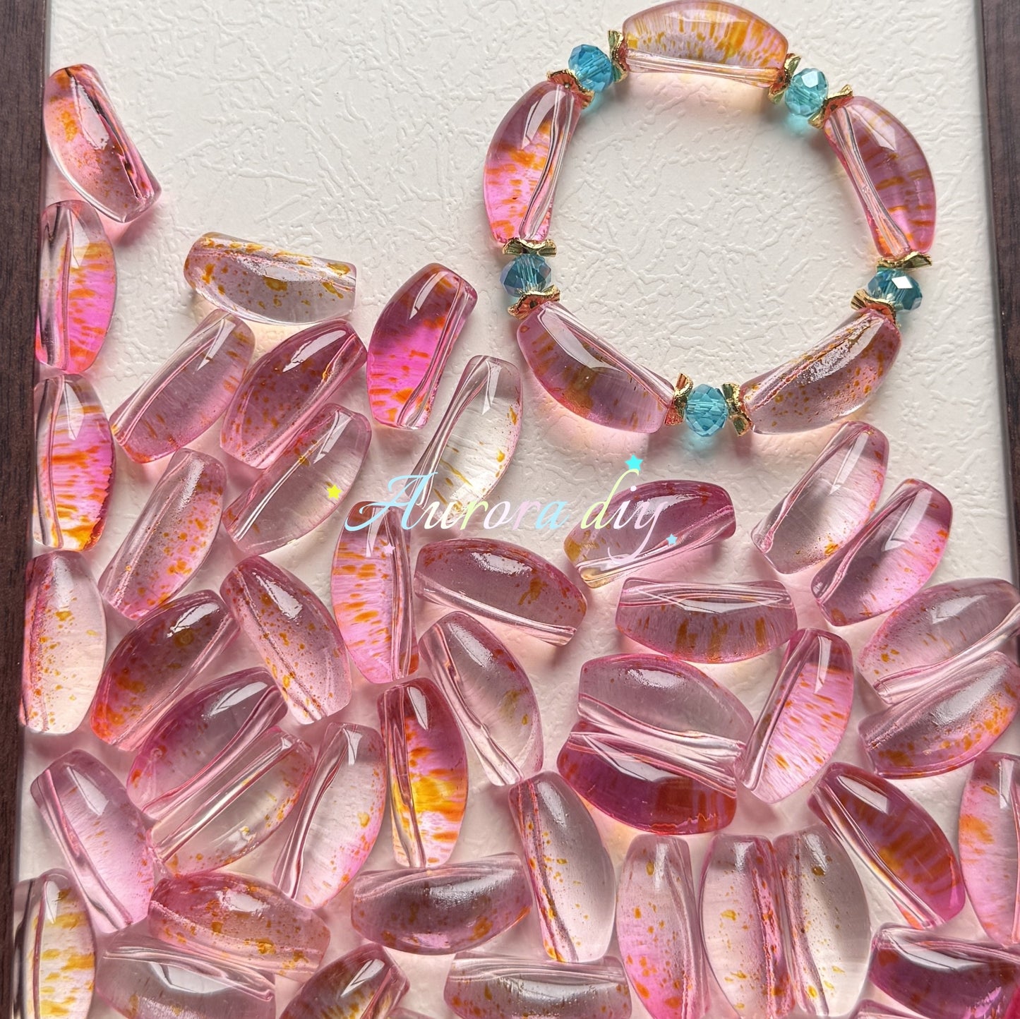 ✨【NEW】Transparent Bubble Curve | Multicolor Curved Tube Glass Beads For DIY Bracelet Necklace Jewelry Making Craft Supplies