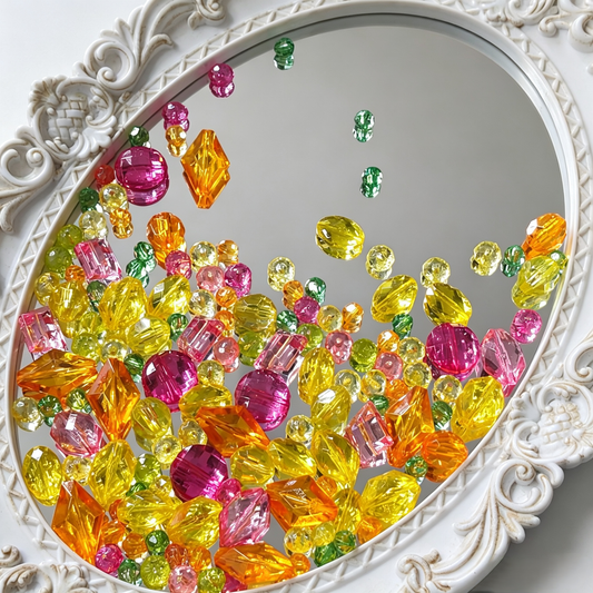 ✨【NEW】Prism Multicolor Faceted Acrylic Beads For DIY Jewelry Making