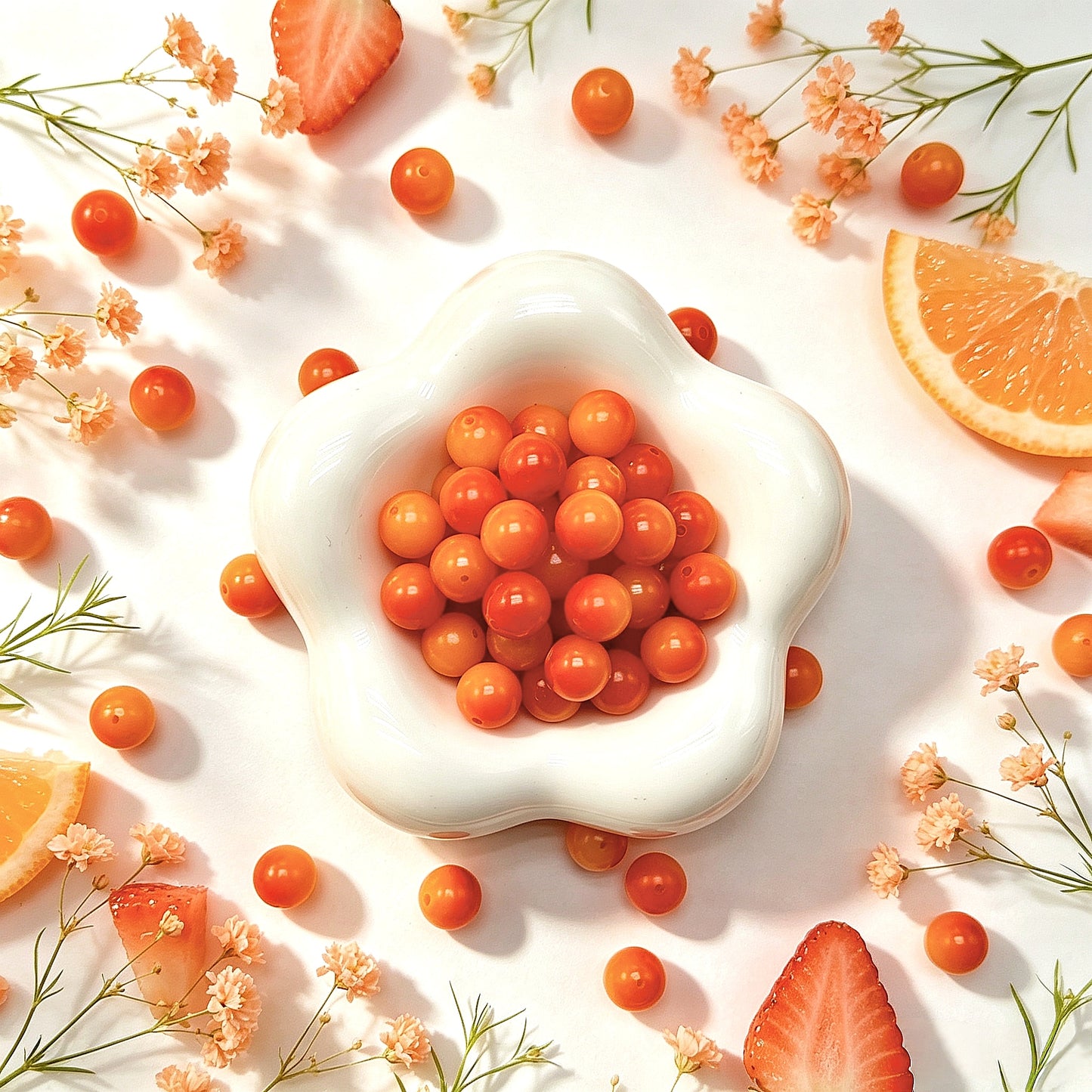 [NEW] H61-10mm Tangerine Gradient Round Bodhi|for Bracelet & Jewelry DIY making