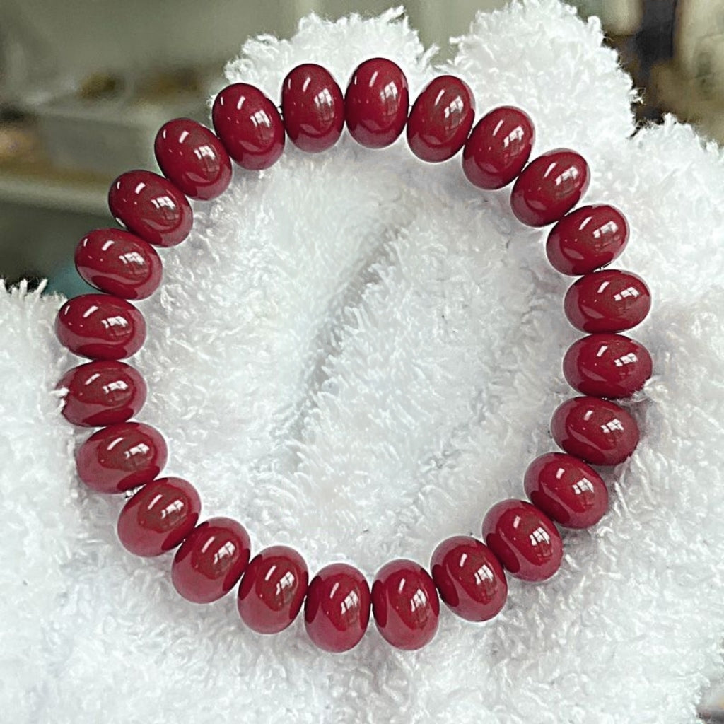 [NEW] M32-8*11mm Vermilion Red Bodhi Abacus