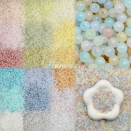✨【NEW】4mm Jelly Sphere Glass Beads | Pastel Translucent Beads For DIY Jewelry Making