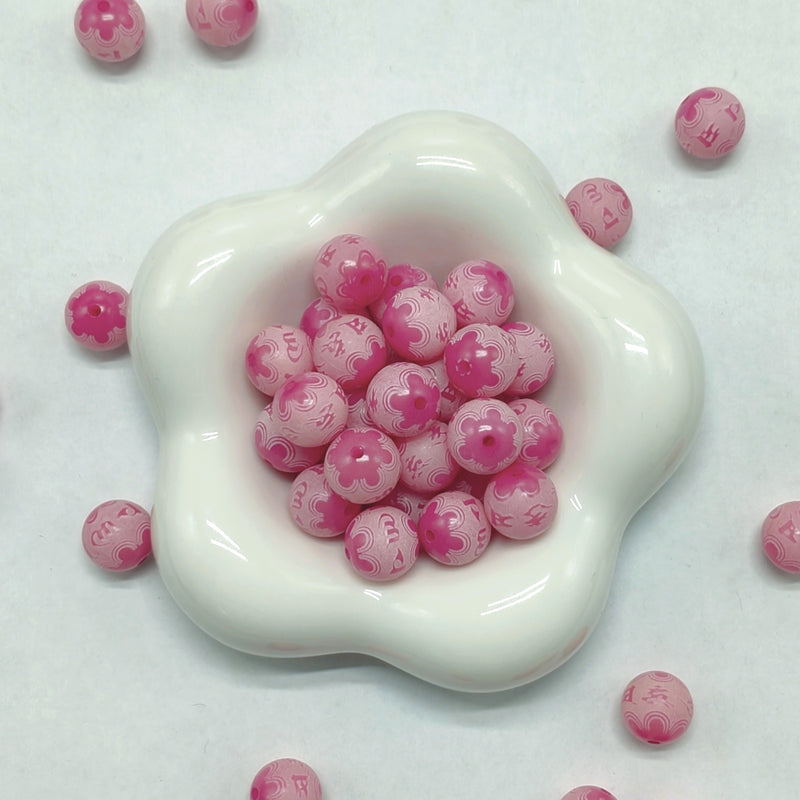 B-Engraved 6 words Bodhi beads