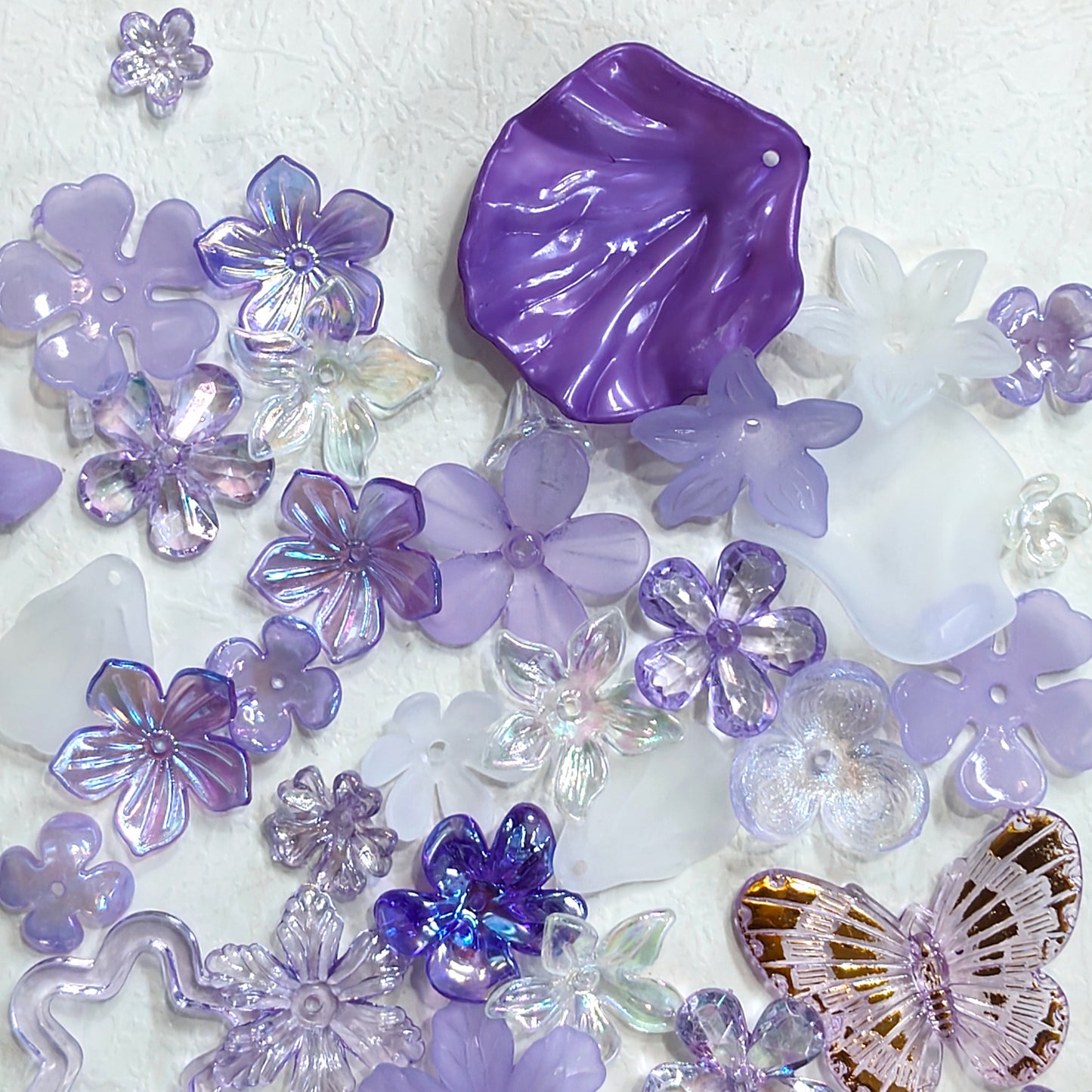 ✨【NEW】Petal Spectrum | Mixed Acrylic Flower Petal Charms For DIY Jewelry Making