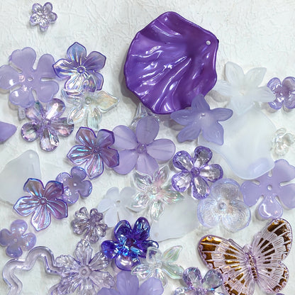 ✨【NEW】Petal Spectrum | Mixed Acrylic Flower Petal Charms For DIY Jewelry Making
