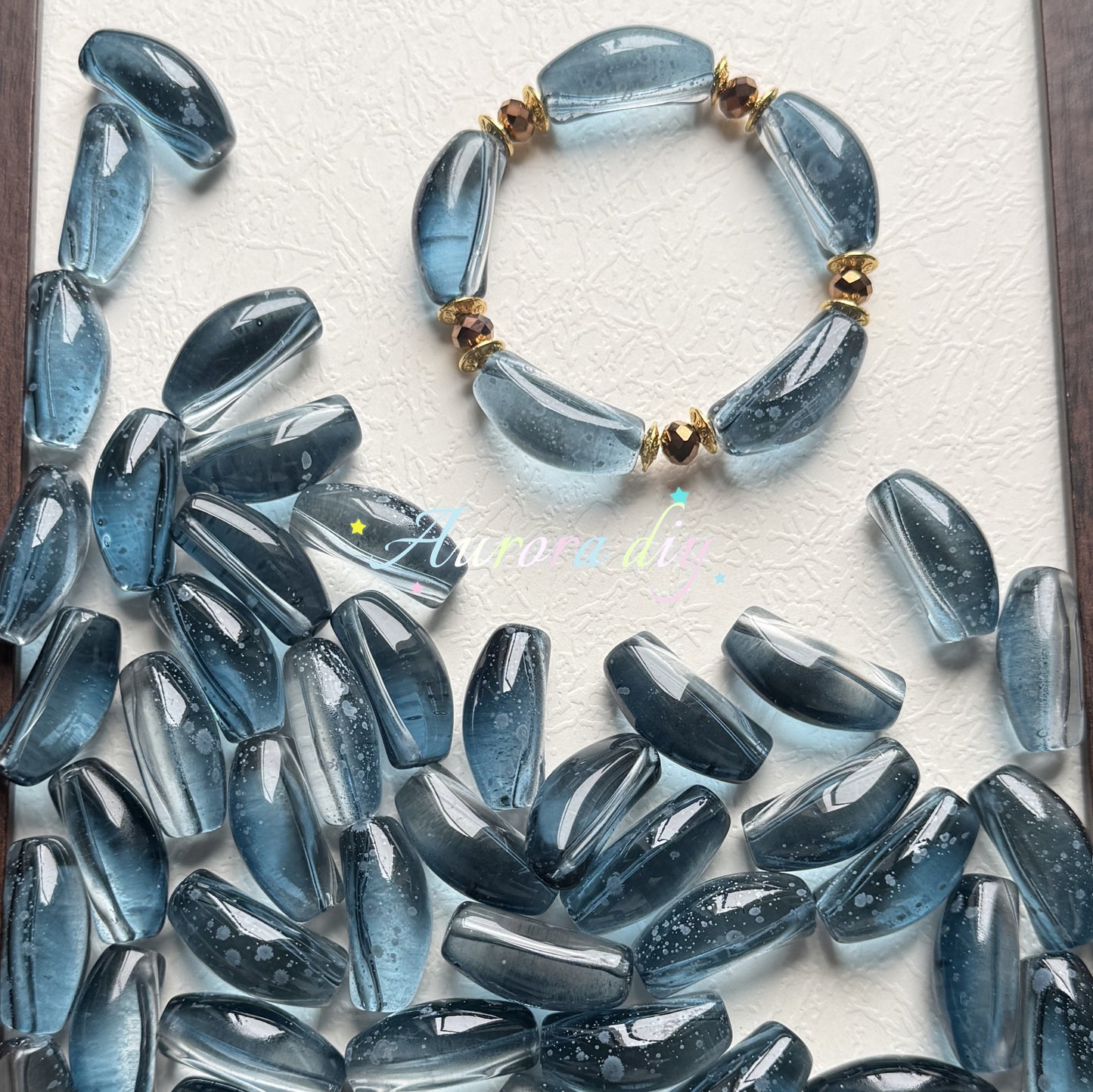 ✨【NEW】Transparent Bubble Curve | Multicolor Curved Tube Glass Beads For DIY Bracelet Necklace Jewelry Making Craft Supplies