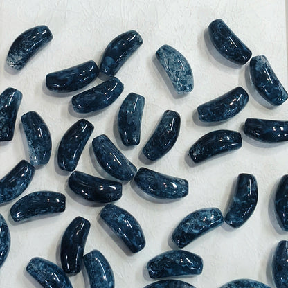 ✨【NEW】Stalactite Haze Carved Tube | Marbled Curved Tube Glass Beads For DIY Handmade Jewelry