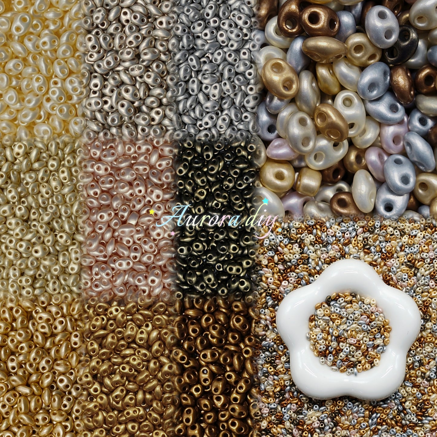 ✨【NEW】Pig Nose Baroque | Metallic Glass Mix Neutral Micro Parts Handmade Jewelry Making Kit
