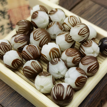 [NEW] Browncap Lotus Raw Skin Bodhi Beads | Hand Carved Natural Seed DIY Jewelry Making Supply