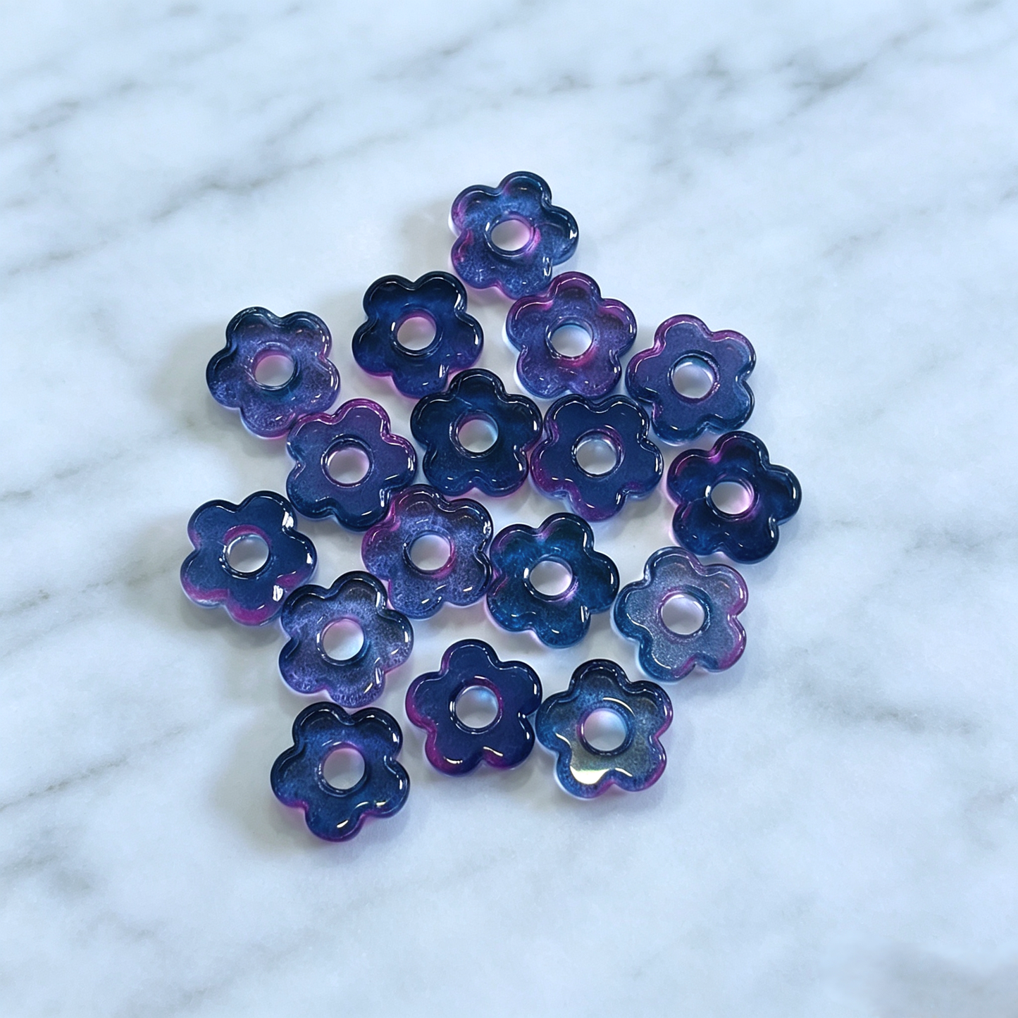 ✨【NEW】Hollow Flower | Large Hole Glass Flower Beads For DIY Handmade Jewelry Craft Supplies