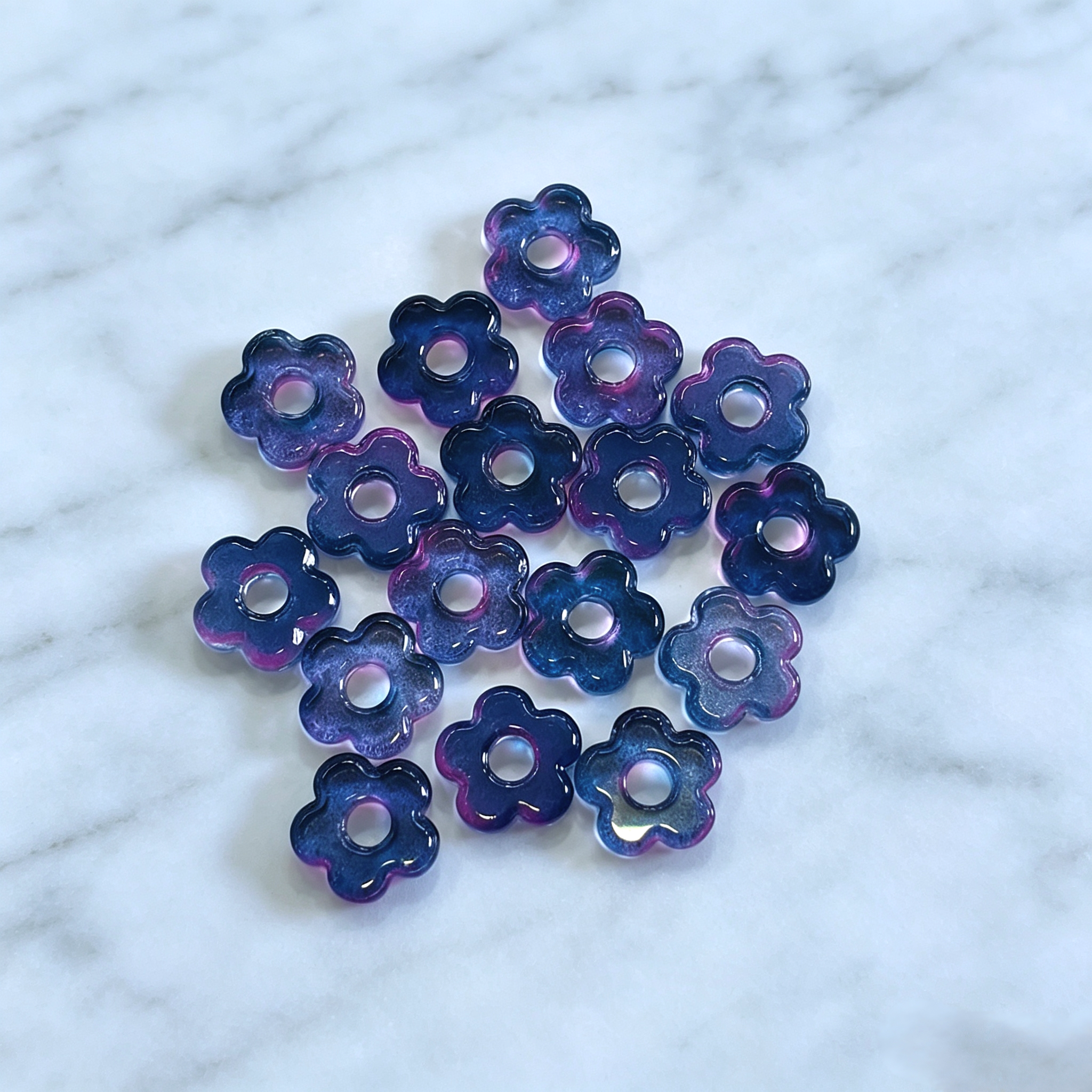 ✨【NEW】Hollow Flower | Large Hole Glass Flower Beads For DIY Handmade Jewelry Craft Supplies