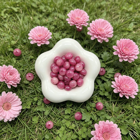 [NEW] M33-8*11mm Dusk Pink Marguerite Tone Abacus Bodhi