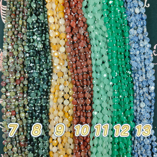 ✨【NEW】5×10mm Coin Faceted Natural Crystal & Stone Beads For DIY Bracelet Necklace Earring Crafts