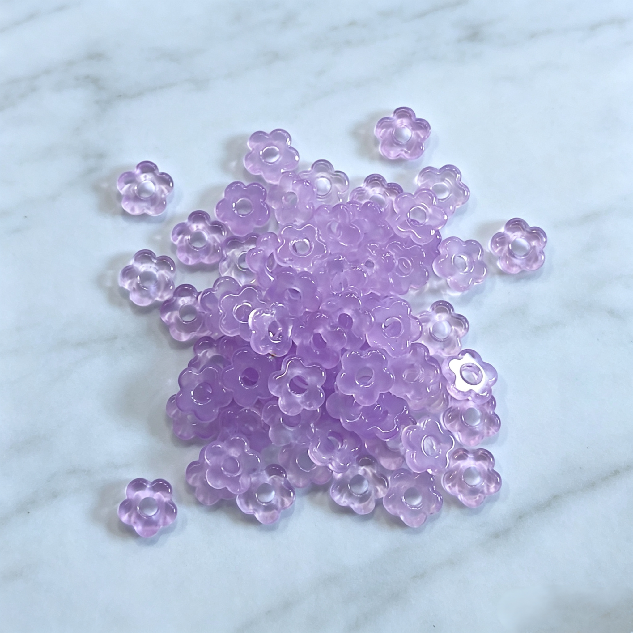 ✨【NEW】Hollow Flower | Large Hole Glass Flower Beads For DIY Handmade Jewelry Craft Supplies