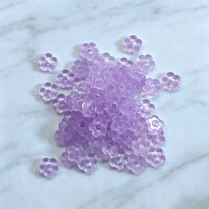 ✨【NEW】Hollow Flower | Large Hole Glass Flower Beads For DIY Handmade Jewelry Craft Supplies