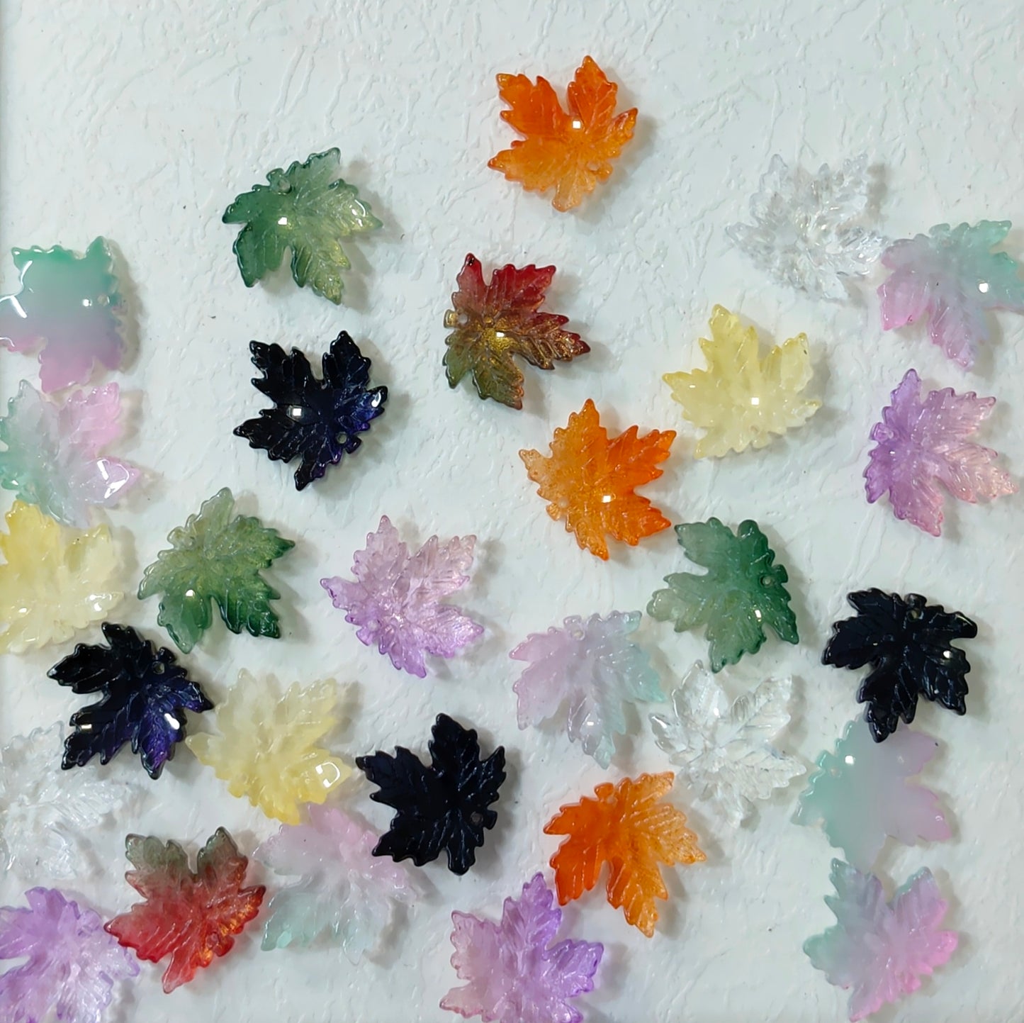 🍁【NEW】Maple Haze | Glass Maple Leaf Charms For DIY Handmade Jewelry Crafting