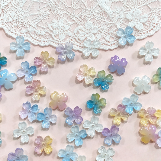 ✨【NEW】Opal Clover | Gradient Four Leaf Glass Beads For DIY Jewelry Making