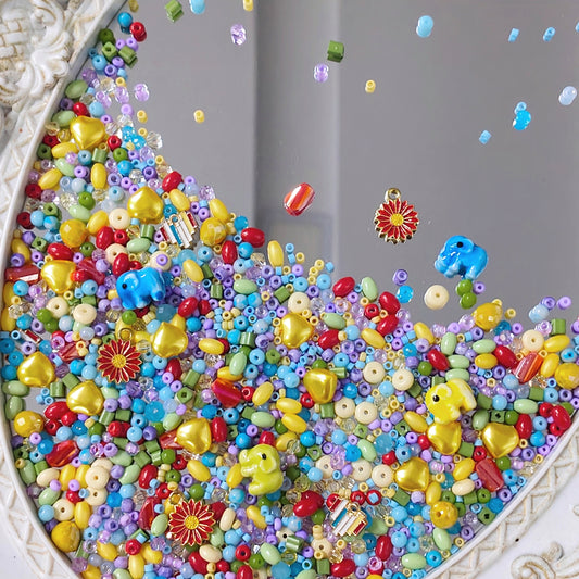 🌈【NEW】Seed Bead-Candy Fiesta | Rainbow Mixed Glass Seed Beads For DIY Handmade Jewelry Making