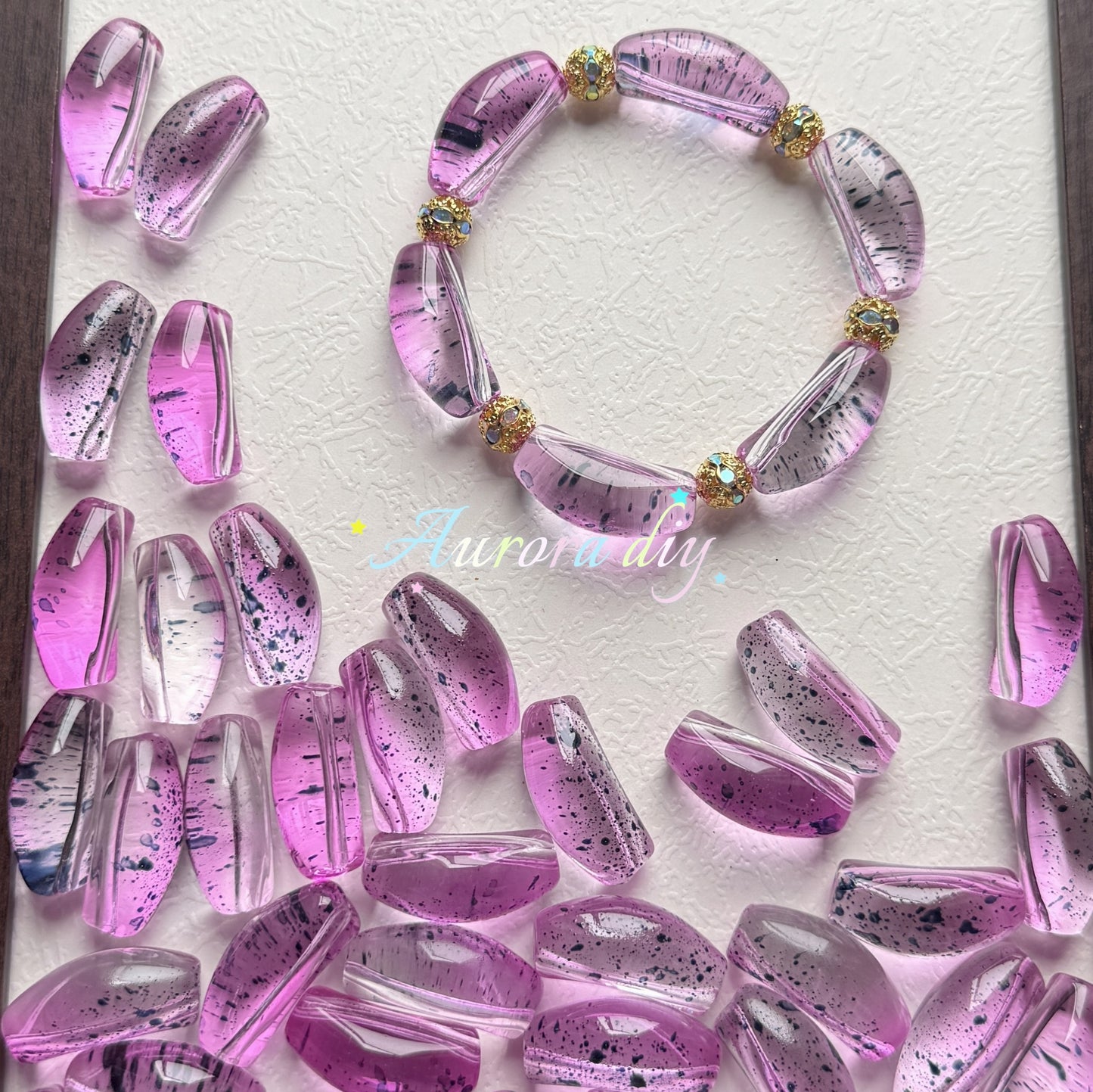 ✨【NEW】Transparent Bubble Curve | Multicolor Curved Tube Glass Beads For DIY Bracelet Necklace Jewelry Making Craft Supplies