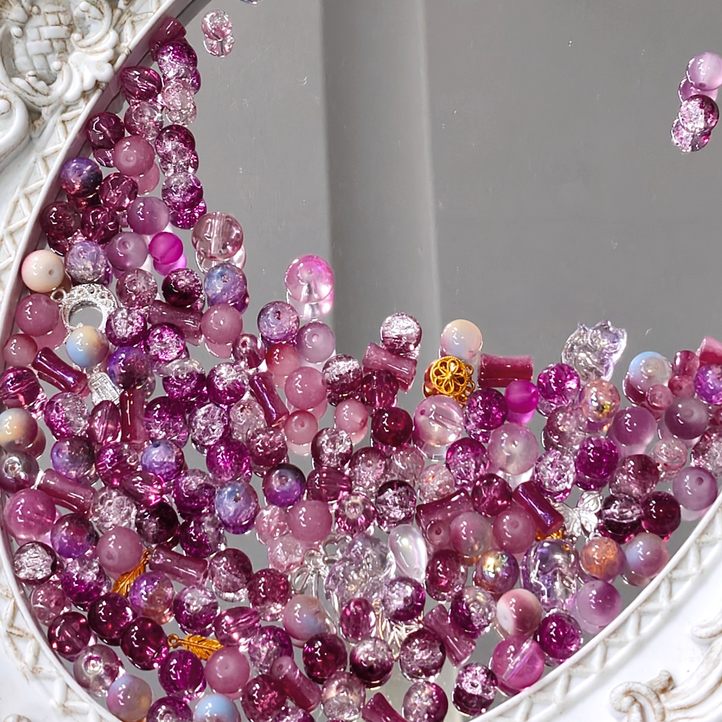 【NEW|B5G1】Aesthetic Mixed Glass Beads Collection | Buy 5 Packs Get 1 Free, 250g Per Pack, New Colors Updated Regularly