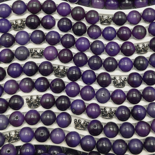 [B1G1] Royal Purple|Gunmetal Crown Spacer Mixed Combo Jewelry Kit
