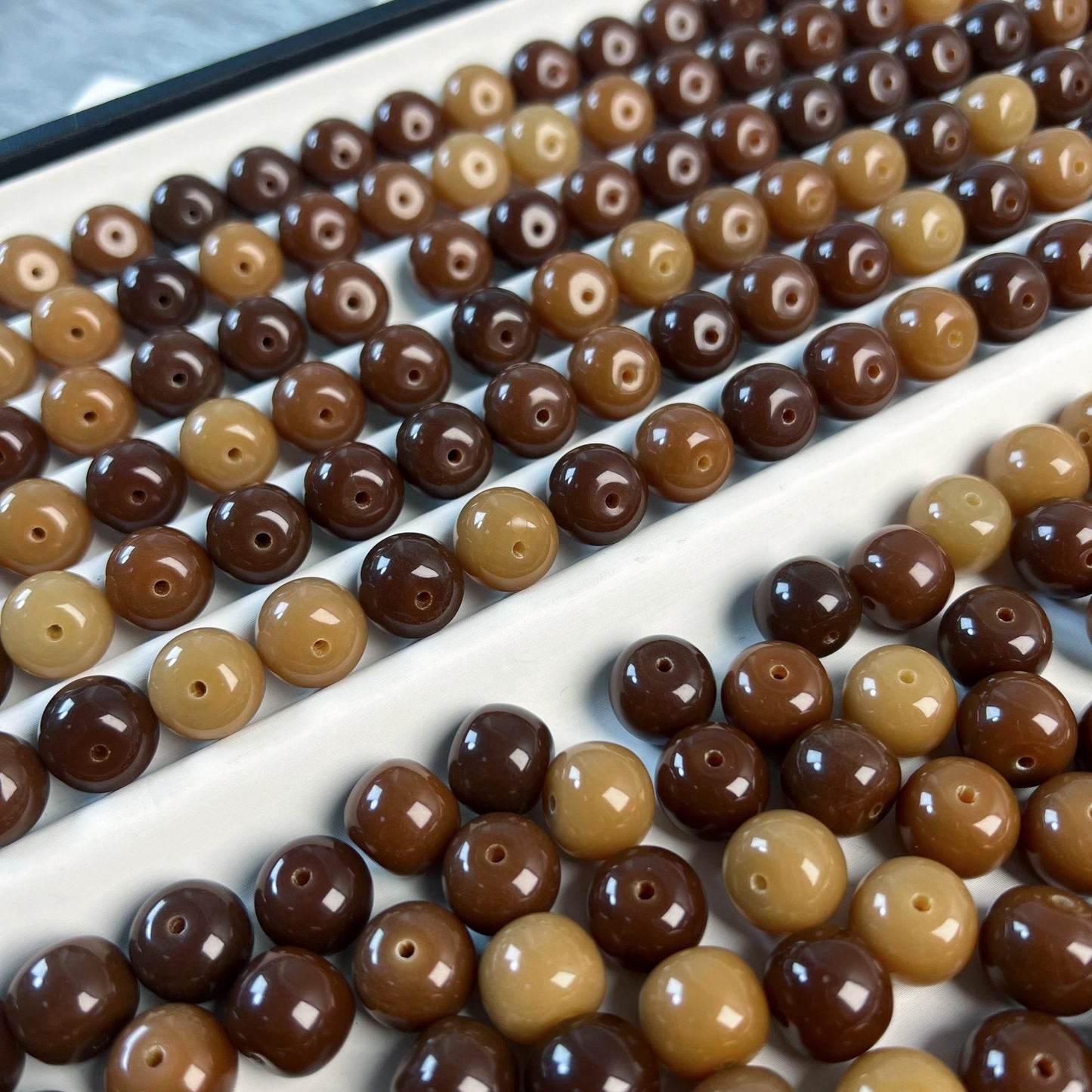 [NEW] K73-11*12mm Caramel Cream Barrel Bodhi|for Bracelet & Jewelry DIY making