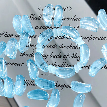 ✨【NEW】Jelly Curved Tube | Candy‑Tone Glass Beads For DIY Bracelet Making
