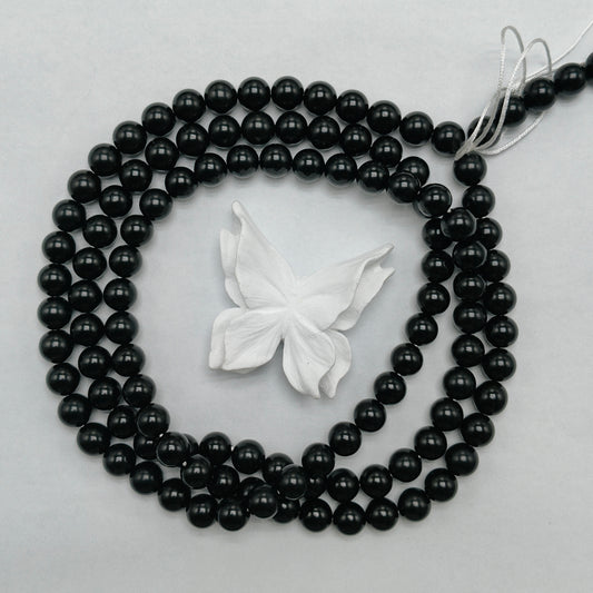 Bodhi string-10mm Black Round Beads