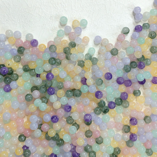 ✨【NEW】6mm Jelly Blend | Round Glass Beads For DIY Handmade Jewelry Craft Supplies