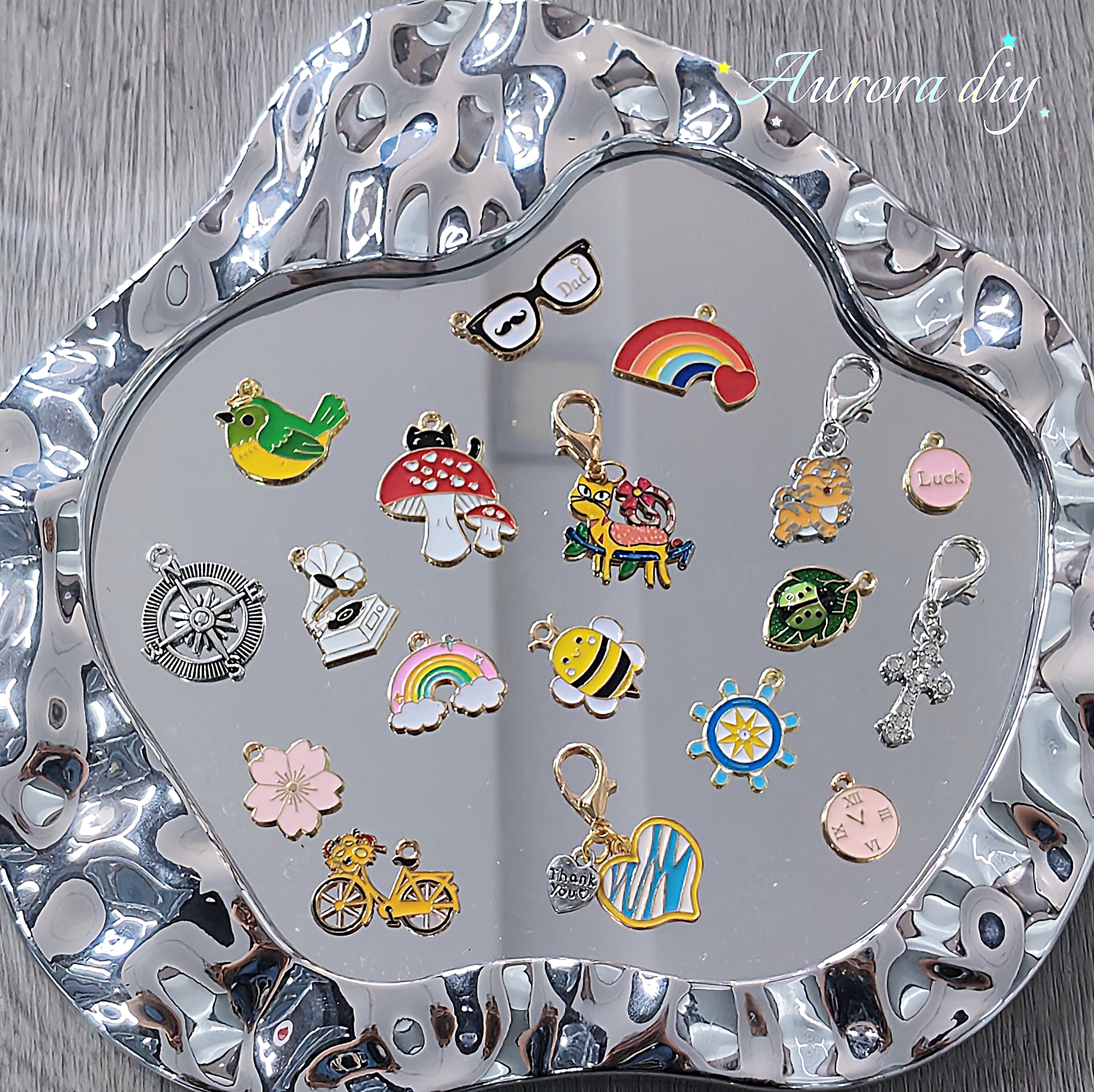 ✨【NEW】Mixed Variety Alloy Charms Bulk | Pre-Drilled Pendants for DIY Bracelet, Keychain & Jewelry Craft Making