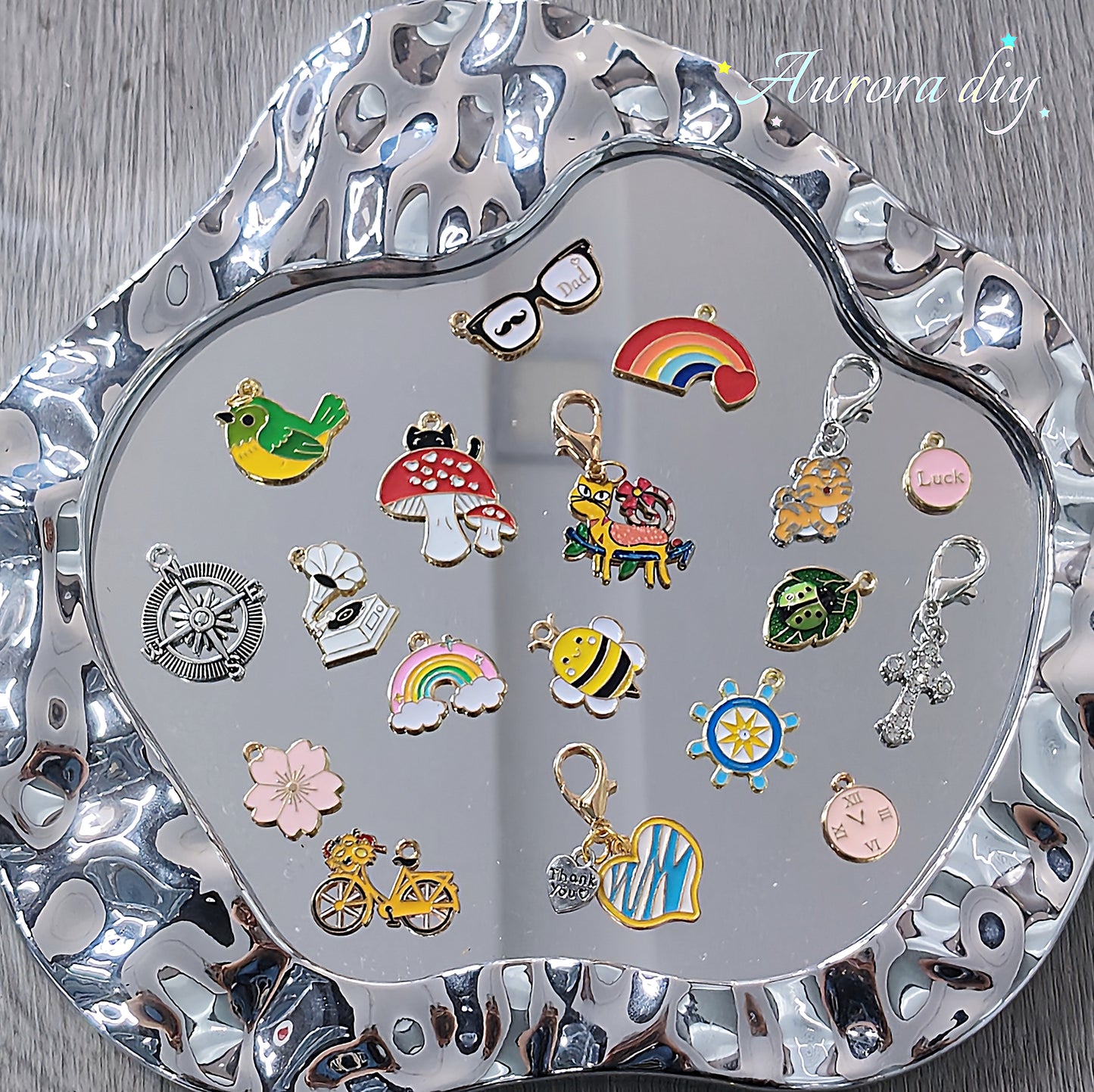✨【NEW】Mixed Variety Alloy Charms Bulk | Pre-Drilled Pendants for DIY Bracelet, Keychain & Jewelry Craft Making