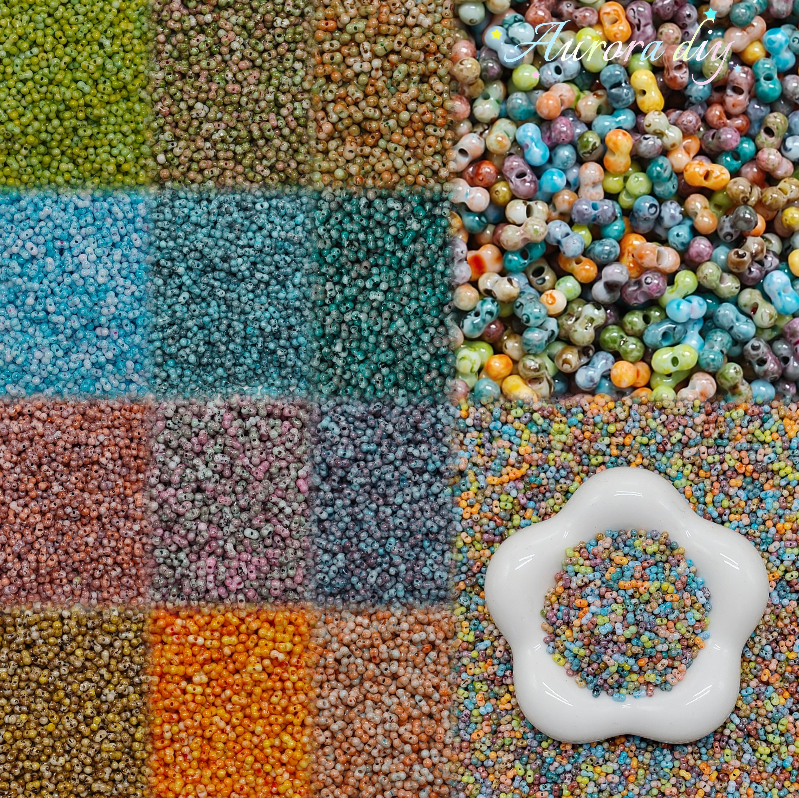 ✨【NEW】Glass-Picasso Peanut | Multicolor Vintage Spotted Loose Beads for Handmade DIY Jewelry Craft