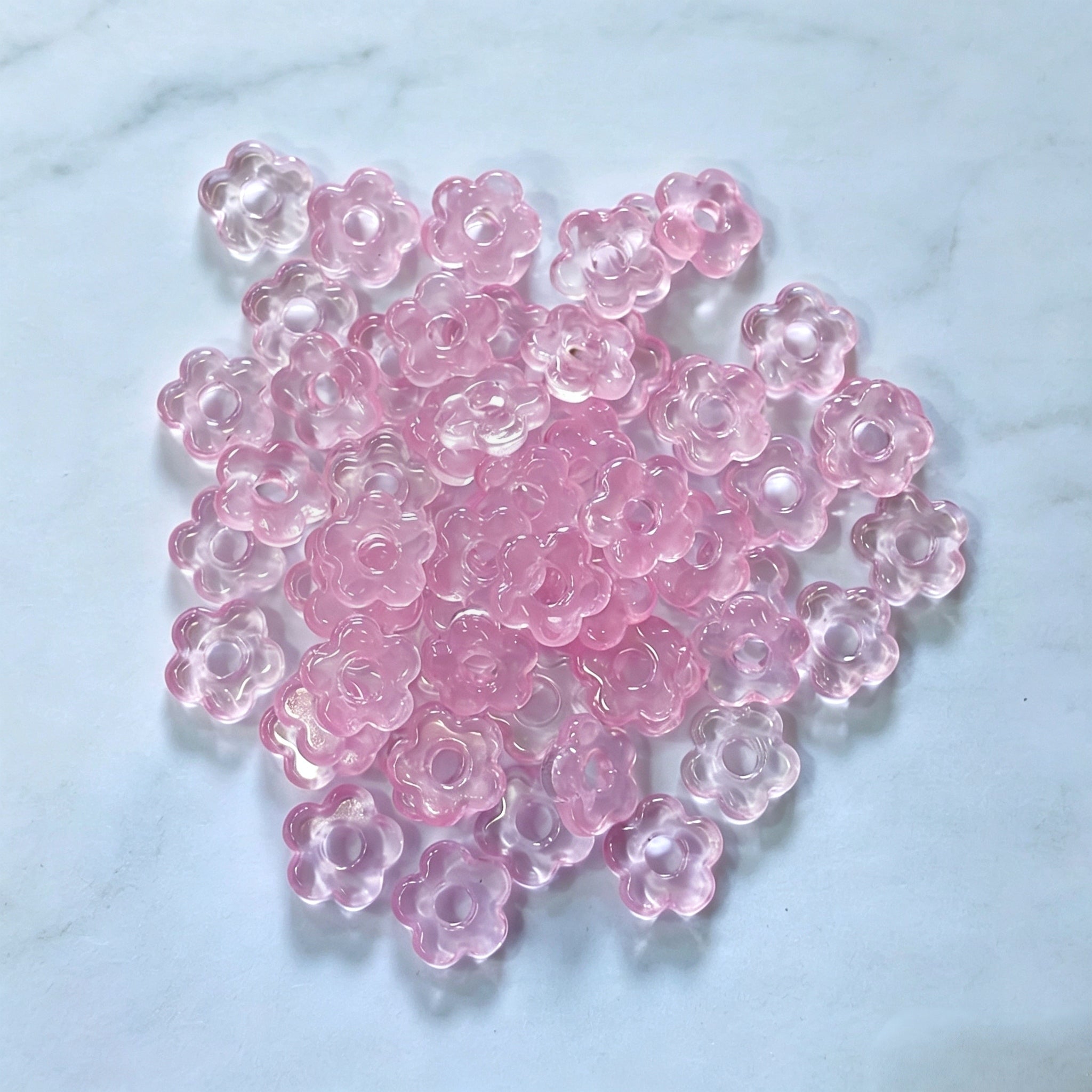 ✨【NEW】Hollow Flower | Large Hole Glass Flower Beads For DIY Handmade Jewelry Craft Supplies