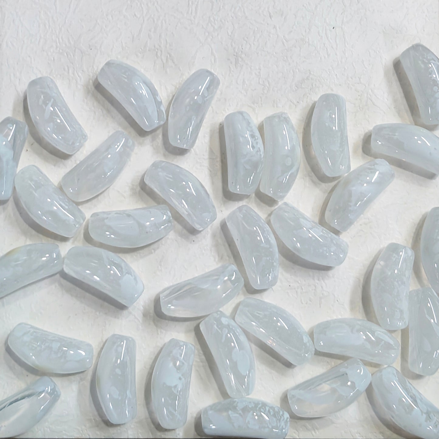 ✨【NEW】Stalactite Haze Carved Tube | Marbled Curved Tube Glass Beads For DIY Handmade Jewelry
