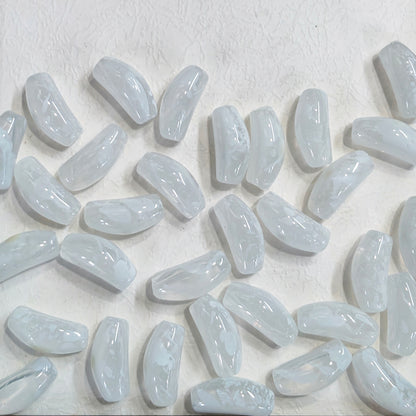 ✨【NEW】Stalactite Haze Carved Tube | Marbled Curved Tube Glass Beads For DIY Handmade Jewelry