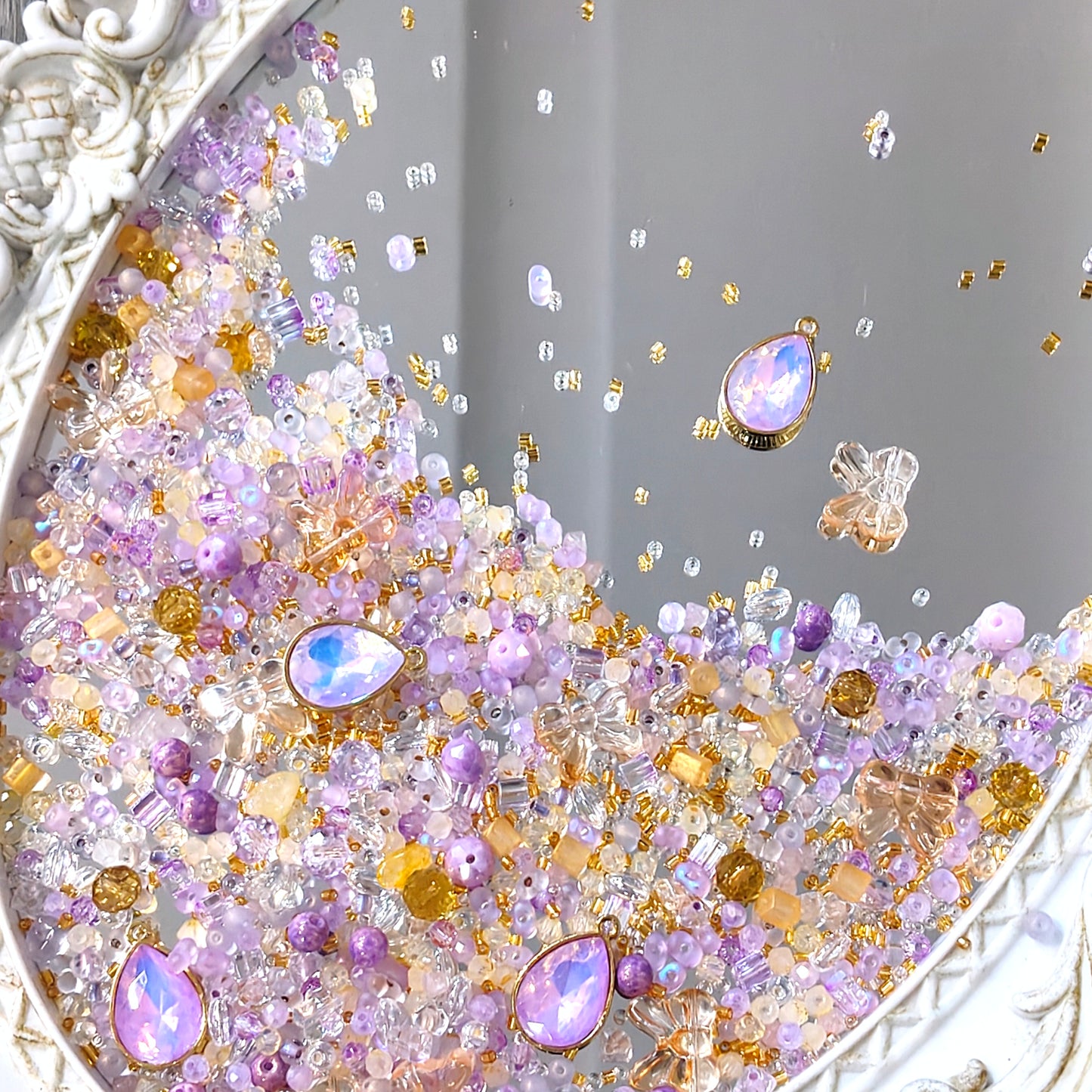 🔔【NEW】Seed Bead-Lilac Spell | Purple Gold Mix Glass Seed Beads For DIY Jewelry Making