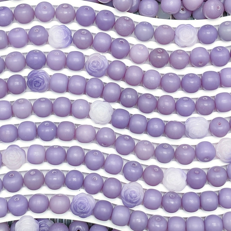 N-Mixed Natural Bodhi Beads Set | Carved & Charms Decor Style