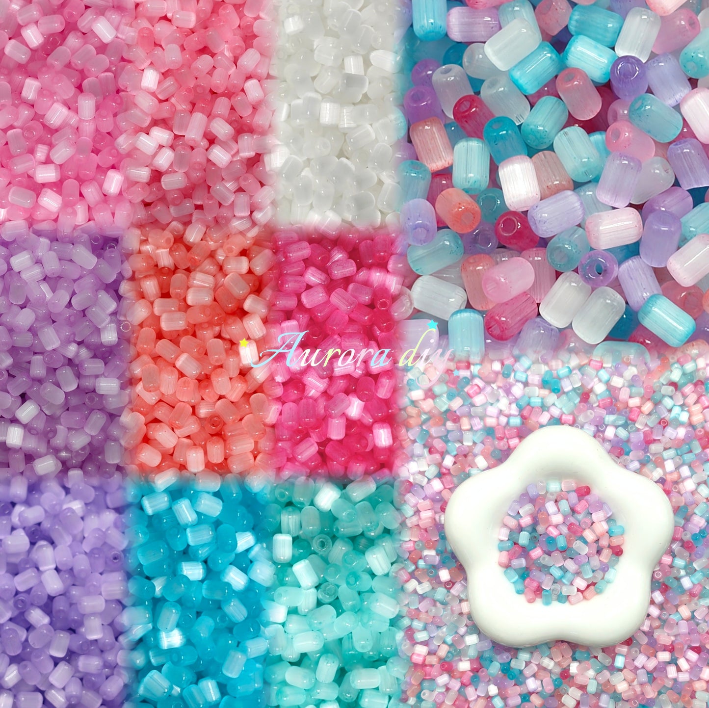 ✨【NEW】Cat Eye Jellybean | Macaron Translucent Glass Beads for Bracelet Earring DIY Making