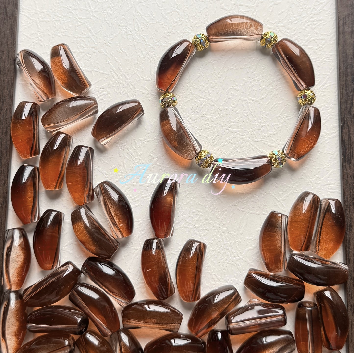 ✨【NEW】Transparent Bubble Curve | Multicolor Curved Tube Glass Beads For DIY Bracelet Necklace Jewelry Making Craft Supplies
