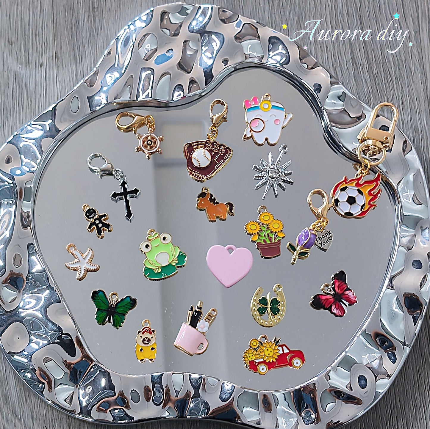✨【NEW】Mixed Variety Alloy Charms Bulk | Pre-Drilled Pendants for DIY Bracelet, Keychain & Jewelry Craft Making