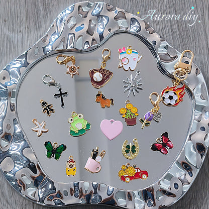 ✨【NEW】Mixed Variety Alloy Charms Bulk | Pre-Drilled Pendants for DIY Bracelet, Keychain & Jewelry Craft Making