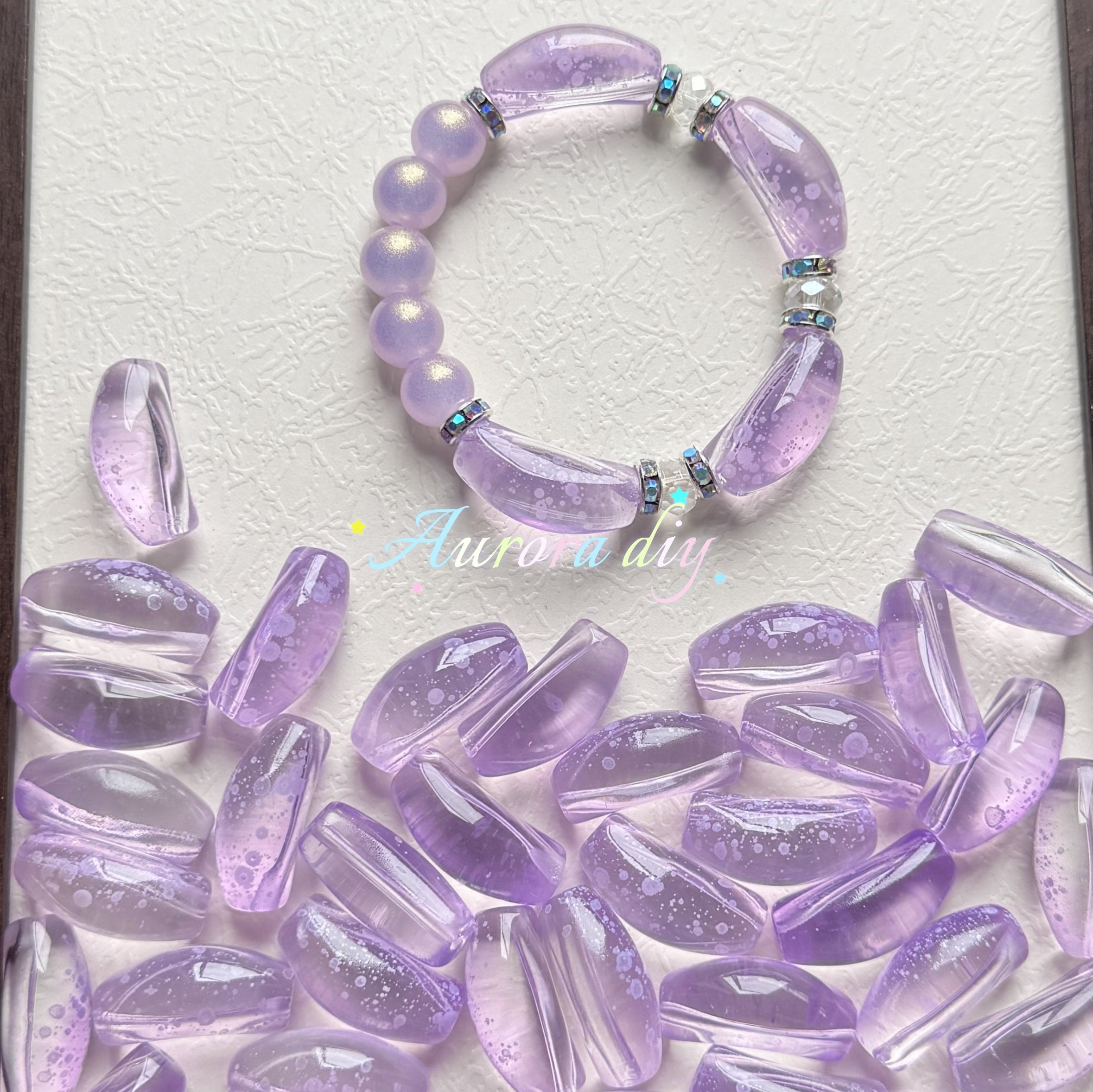 ✨【NEW】Transparent Bubble Curve | Multicolor Curved Tube Glass Beads For DIY Bracelet Necklace Jewelry Making Craft Supplies