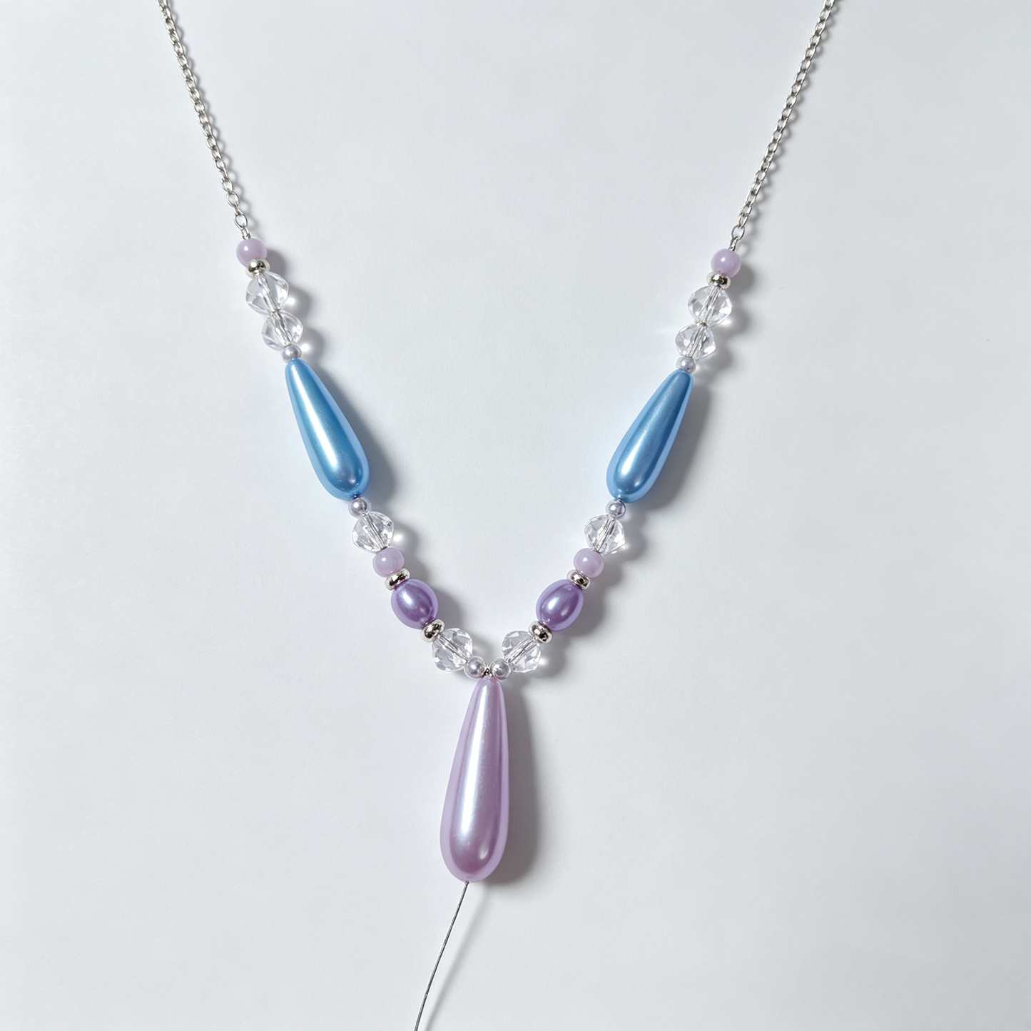 ✨【NEW】Bright Pearlescent Teardrop｜Vibrant Multicolor Lengthwise‑Drilled Glass Loose Beads For DIY Bracelet Jewelry Making