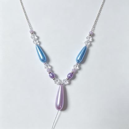 ✨【NEW】Bright Pearlescent Teardrop｜Vibrant Multicolor Lengthwise‑Drilled Glass Loose Beads For DIY Bracelet Jewelry Making
