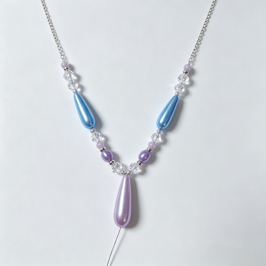 ✨【NEW】Bright Pearlescent Teardrop｜Vibrant Multicolor Lengthwise‑Drilled Glass Loose Beads For DIY Bracelet Jewelry Making